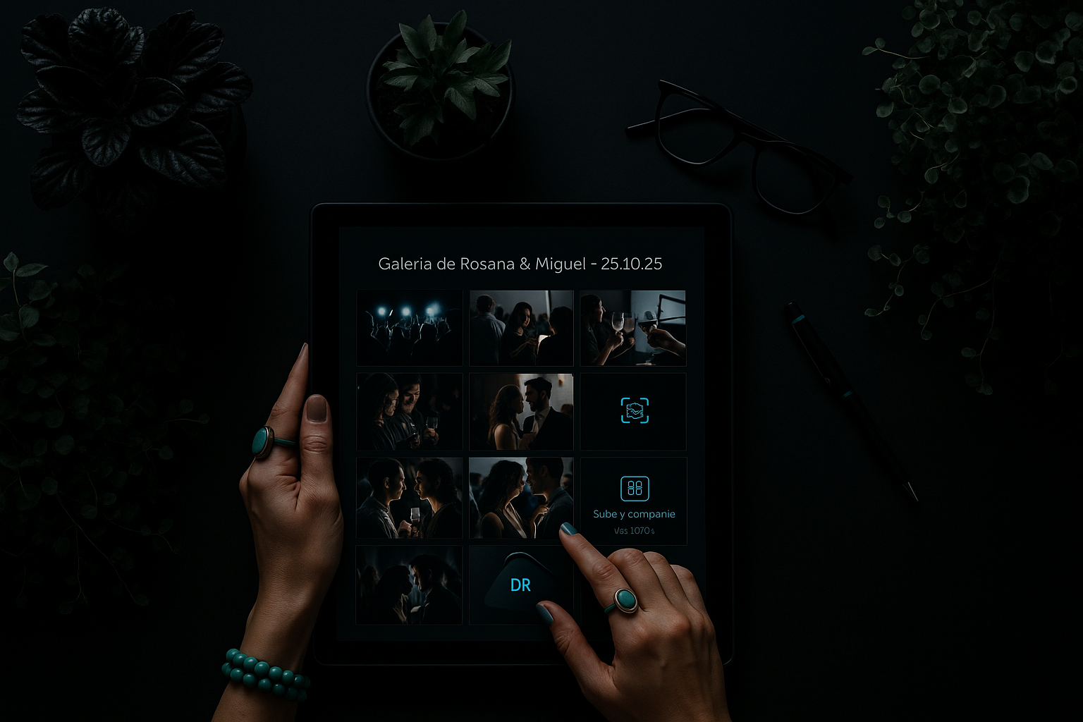 [Imagen de una galería digital en un teléfono]
